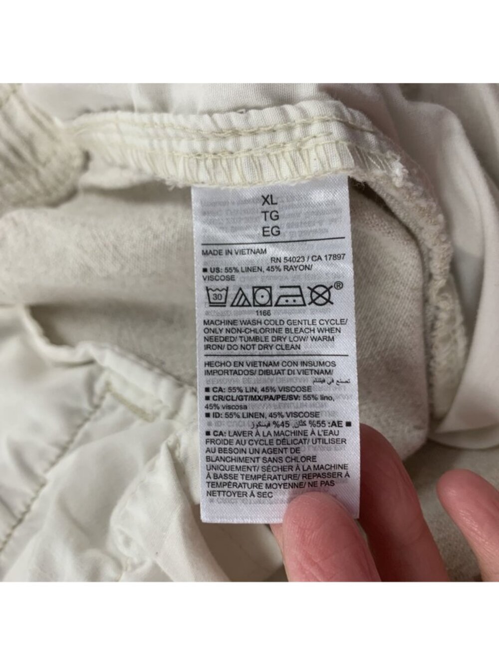Old Navy Flax Linen Blend High Rise Straight Tapered Pant XL - Picture 5 of 7